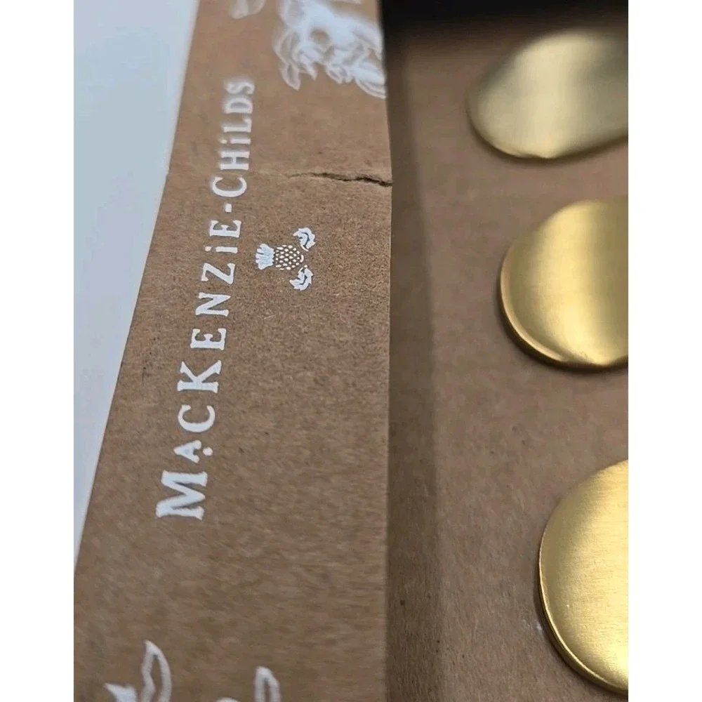 NIB Mackenzie-Childs Queen‎ Bee Cheese Knife Set Brass